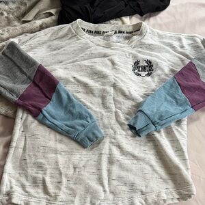PINK Victoria's Secret Colorblock Long Sleeve Sweat Shirt